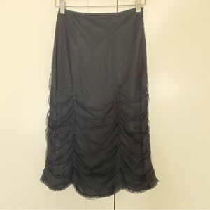 Vintage Betsey Johnson tiered tulle midi skirt